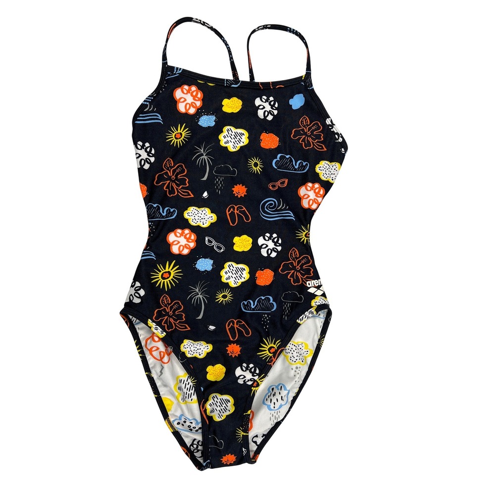 Arena Tropical Storm‎ Reversible One Piece Swimsuit 30 NWT Racing Training Swim - Picture 3 of 12